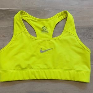 Yellow Nike sports bra size small